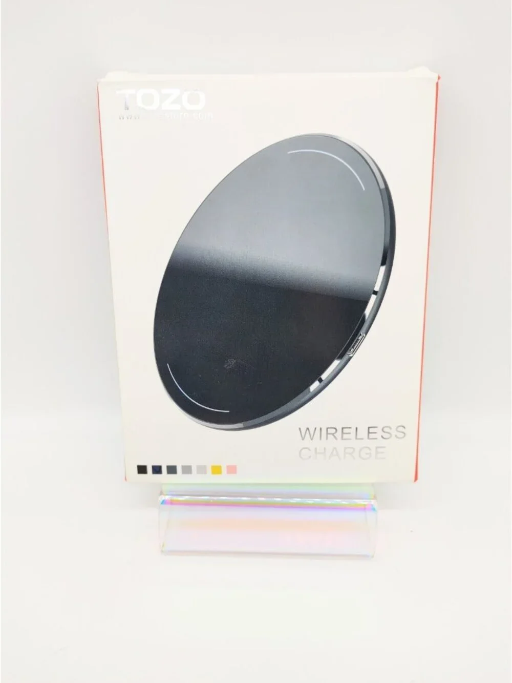 TOZO Wireless Fast Charger Charging Pad W1 LED Ultra Thin Aluminum BLUE
